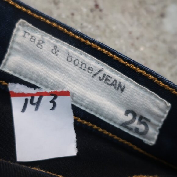 Womens Rag & Bone "Beckett 10 Inch  Bell" Dark Blue Jeans 25 - Picture 6 of 7